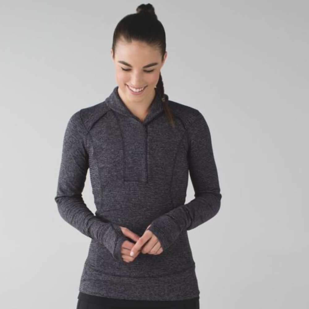 Lululemon Think Fast Pullover Heatherd Herringbone